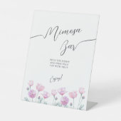 Pedestal Sign Brautparty in einem eleganten Stil. Sockelschild (Vorderseite)