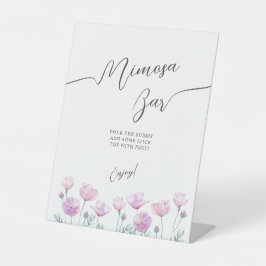 Pedestal Sign Brautparty in einem eleganten Stil. Sockelschild