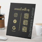 Pedestal Sign – Connect With Us QR Display (B) Sockelschild (In Situ)