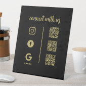 Pedestal Sign – Connect With Us QR Display Sockelschild (In Situ)
