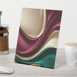 Pedestal sign in stylish abstract graphic sockelschild