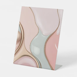 Pedestal sign in stylish abstract graphic sockelschild
