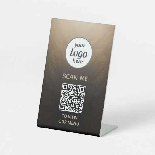 Pedestal Sign – Luxury Menu Display Sockelschild (Vorderseite)