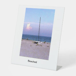 Pedestal Sign Sailboat banner jGibney The Museum Sockelschild