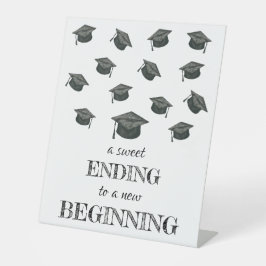 Pedestal-Zeichen der Graduierungspartei Sockelschild