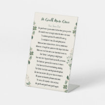 Pedestal-Zeichen - Er gibt mehr Grace