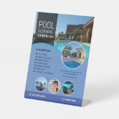 Pedestal-Zeichen für die Reinigung von Pool Sockelschild (Vorderseite)