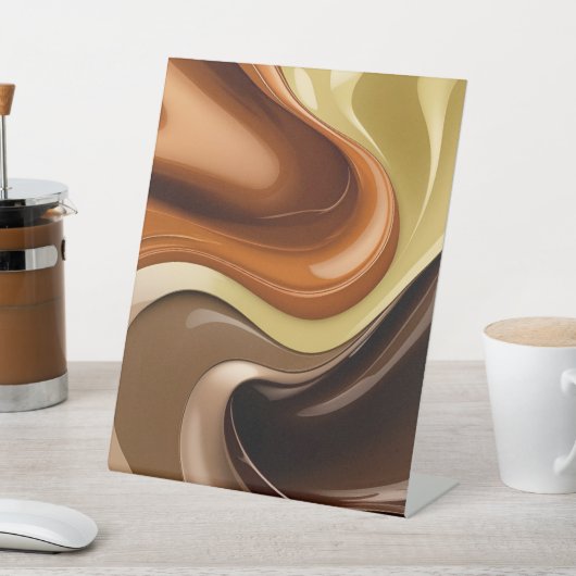 Pedestal-Zeichen in abstrakter Grafik Sockelschild (In SItu)