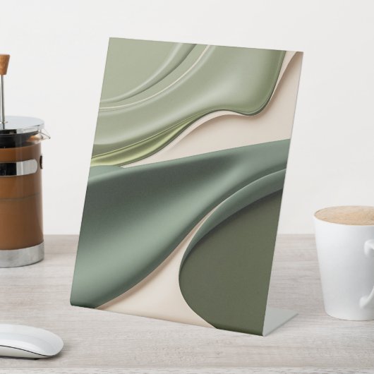 Pedestal-Zeichen in abstrakter Grafik Sockelschild (In SItu)