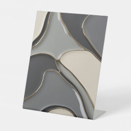 Pedestal-Zeichen in abstrakter Grafik Sockelschild