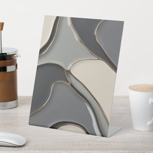 Pedestal-Zeichen in abstrakter Grafik Sockelschild (In SItu)