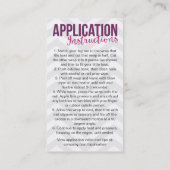 Pedi Satz-Visitenkarten Visitenkarte (Rückseite)