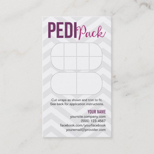 Pedi Satz-Visitenkarten Visitenkarte (Vorderseite)