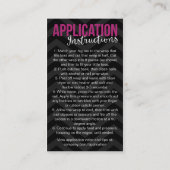 Pedi Satz-Visitenkarten Visitenkarte (Rückseite)