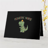 Pediactric Nurse Dinosaurier Weihnachtsnachtsnacht Karte (Gelbe Blume)