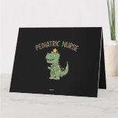 Pediactric Nurse Dinosaurier Weihnachtsnachtsnacht Karte (Rückseite)