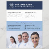 Pediatric Clinic Custom Logo Photo QR Flyer (Vorne)