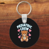 Pediatric Crew Nurse Bear Heart Stethoscope Peds Schlüsselanhänger (Vorderseite)