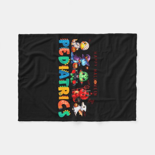 Pediatric Happy Halloween Cute Dinosaur Costume Nu Fleecedecke (Vorderseite (Horizontal))