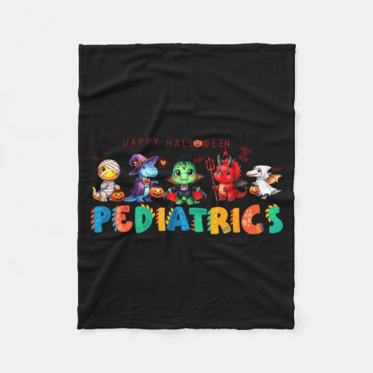 Pediatric Happy Halloween Cute Dinosaur Costume Nu Fleecedecke (Vorderseite)