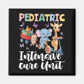 Pediatric Intensive Care Unit Cute Animals Groovy Magnet (Vorne)
