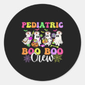 Pediatric Nurse Boo-boo Crew Ghost Nurse Halloween Runder Aufkleber (Vorderseite)