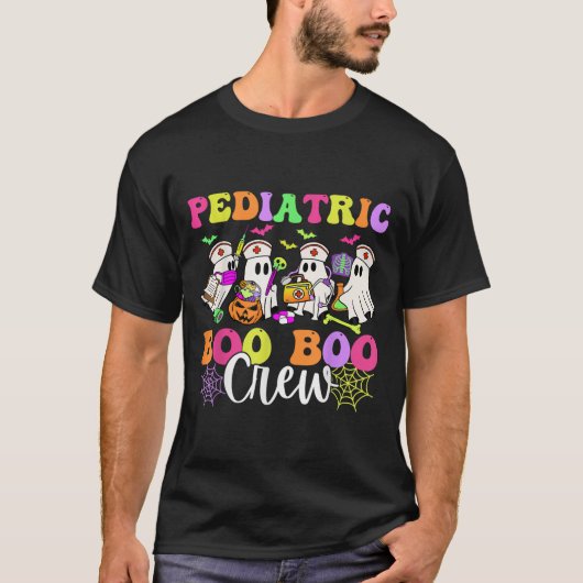 Pediatric Nurse Boo-boo Crew Ghost Nurse Halloween T-Shirt (Vorderseite)