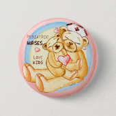 Pediatric Nurse custom name Pin Button (Vorderseite)