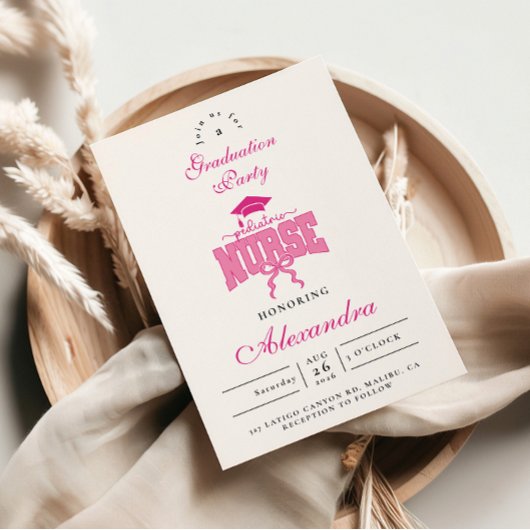 Pediatric Nurse Graduation Party Einladung