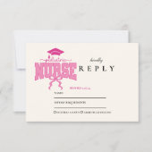 Pediatric Nurse Graduation Party RSVP Karte (Vorderseite)