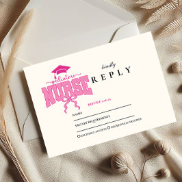 Pediatric Nurse Graduation Party RSVP Karte