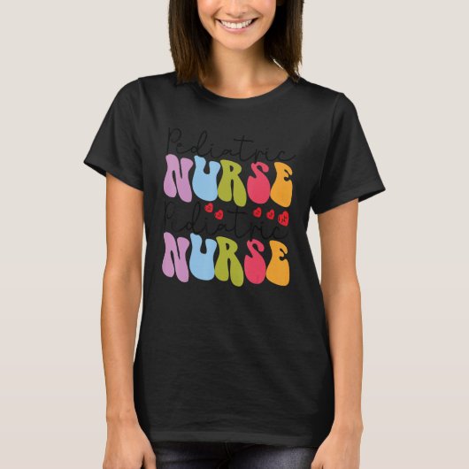 Pediatric Nurse Leopard Print Nursing School Women T-Shirt (Vorderseite)