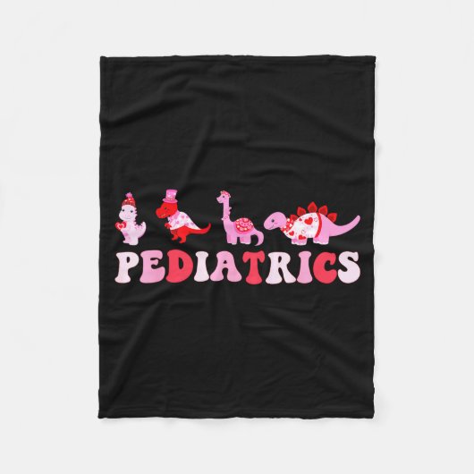 Pediatric Nurse Peds Nursing Cute Dinosaurs Valent Fleecedecke (Vorderseite)