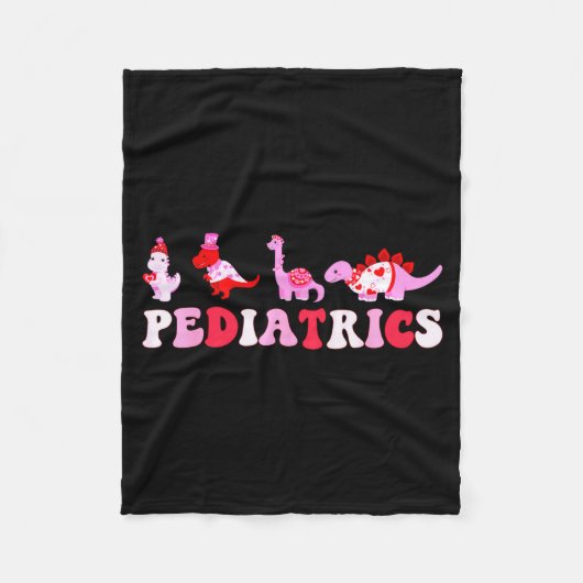 Pediatric Nurse Peds Nursing Cute Dinosaurs Valent Fleecedecke (Vorderseite)