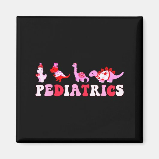 Pediatric Nurse Peds Nursing Cute Dinosaurs Valent Magnet (Vorne)