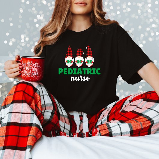 Pediatric Nurse Santa Celebration Christmas Tee