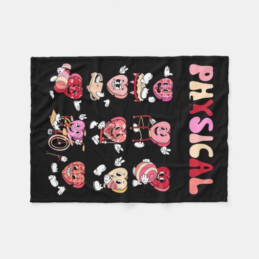 Pediatric Physical Therapy Pt Pta Happy Valentine' Fleecedecke (Vorderseite (Horizontal))