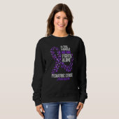 Pediatric Stroke Awareness Month Butterflies Purpl Sweatshirt (Vorne ganz)