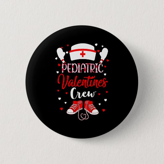 Pediatric Valentines Day Nurse Crew Family Group N Button (Vorderseite)