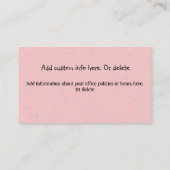 Pediatrician.Baby Doctor.Clinic.Appointment Terminkarte (Rückseite)