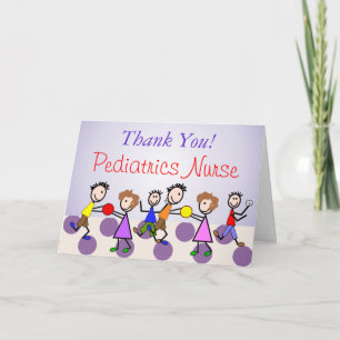 Pediatrics Nurse "Danke, danke"-Karte Dankeskarte