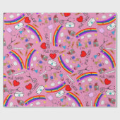 Pediatrics Nurse Gift Wrap Kids Art Theme Geschenkpapier (Flach)