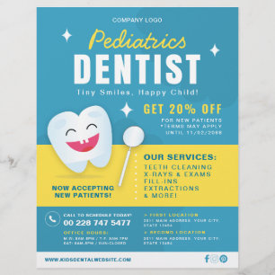 Pediatrie Dental Care Advertising Flyer