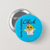 Pediatrie Nurse Chick v2 Button (Vorne & Hinten)