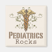 Pediatrie Rock Pediatrician Caduceus Magnet (Vorne)