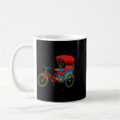Pedicab Cycle Rickshaw Bike Taxi Premium Tri-blend Kaffeetasse (Links)