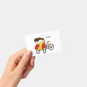 Pedicab Rickshaw Cartoon Illustration Ausweis (Handheld)