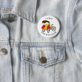 Pedicab Rickshaw Cartoon Illustration Button (Beispiel)