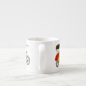 Pedicab Rickshaw Cartoon Illustration Espressotasse (Rückseite)