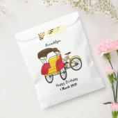 Pedicab Rickshaw Cartoon Illustration Geschenktütchen (Versiegelt)
